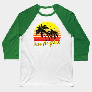 Los Angeles Retro Sunset Baseball T-Shirt